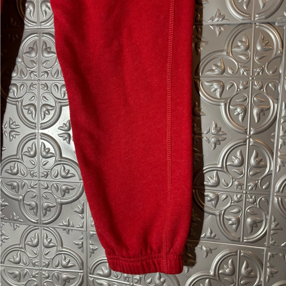 Vintage Y2K bright red champagne gold monogram Aeropostale joggers sweatpants - Picture 3 of 7